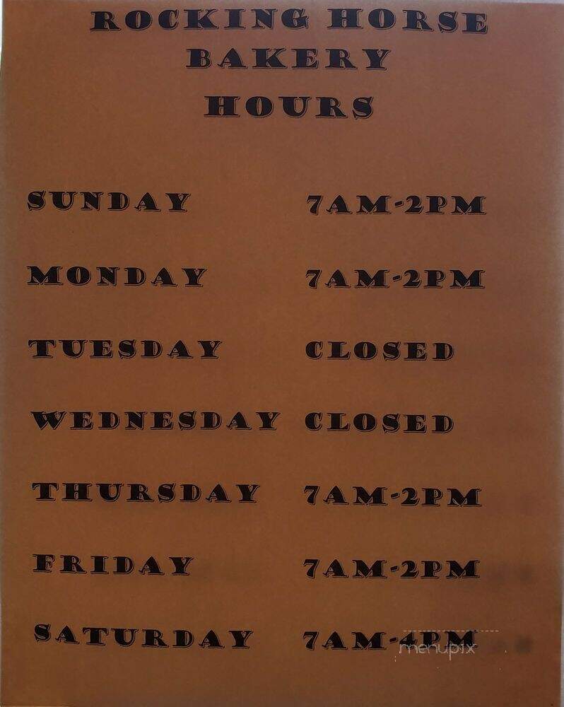 Rocking Horse Bakery - Winthrop, WA menu_pic