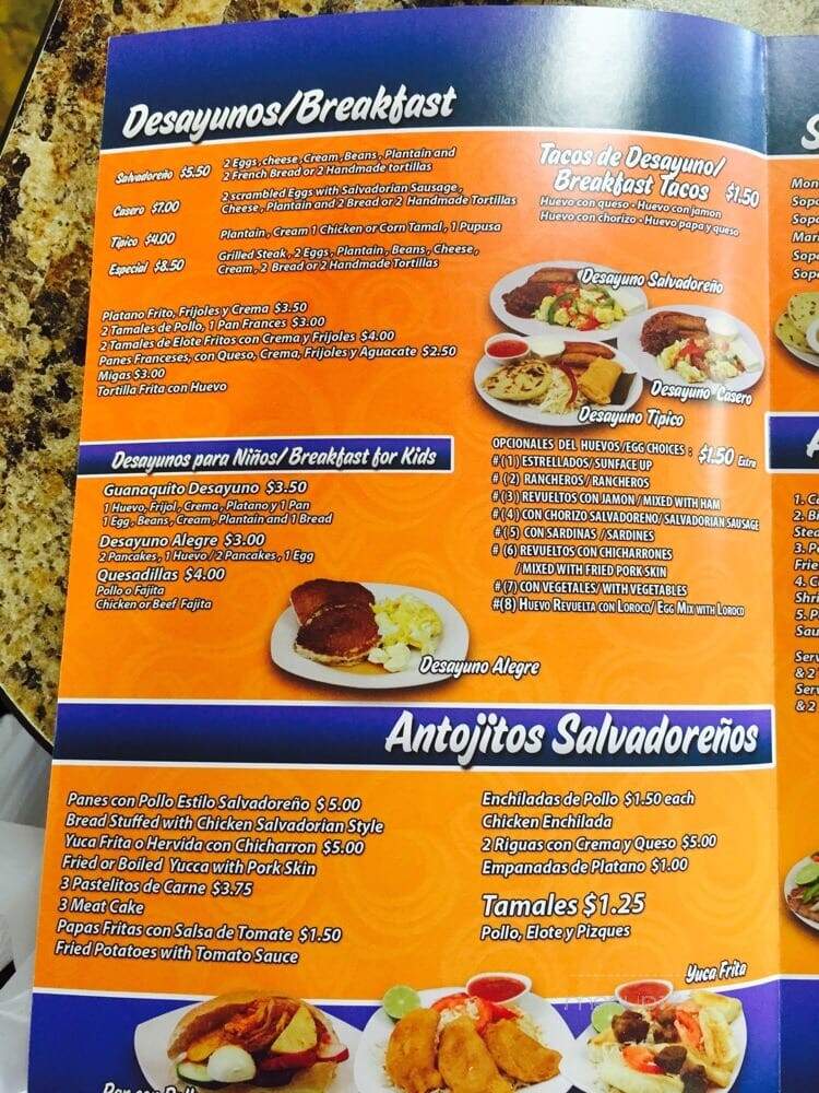 Saritas Bakery - Houston, TX menu_pic