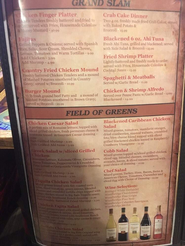 Big Bats Restaurants - Stevensville, MD menu_pic