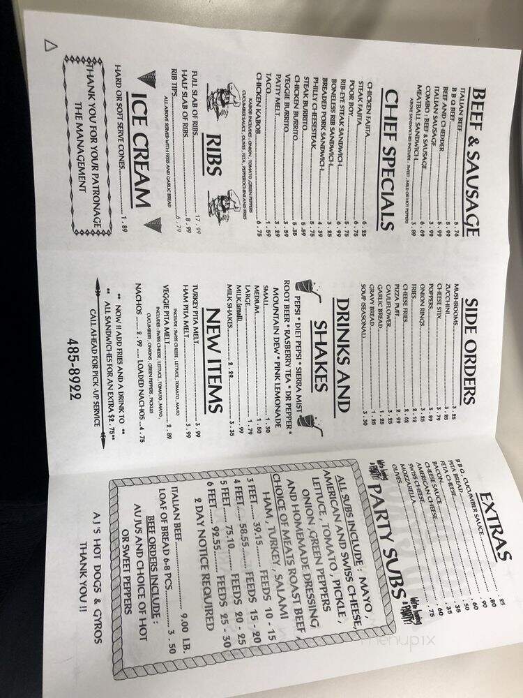 Ajs Hot Dogs & Gyros - Joliet, IL menu_pic