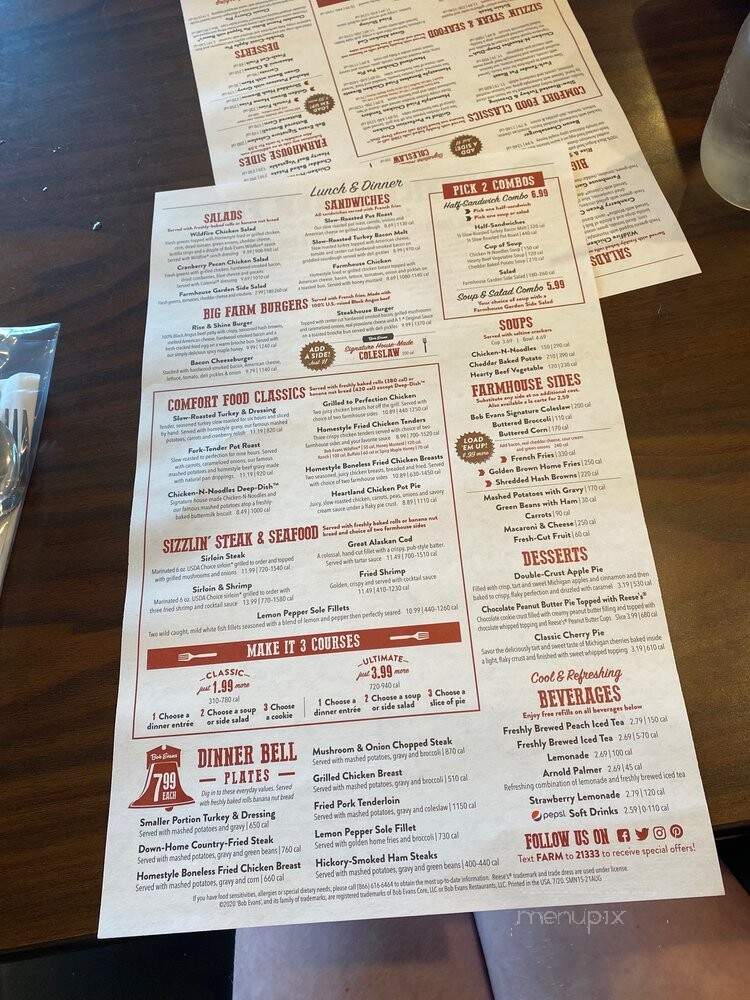 Bob Evans Restaurant - Fairfield, OH menu_pic