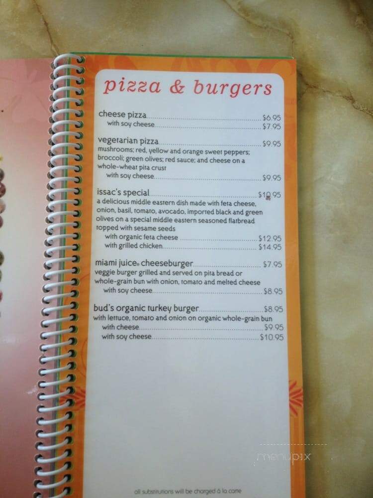 Miami Juice - Sunny Isles Beach, FL menu_pic