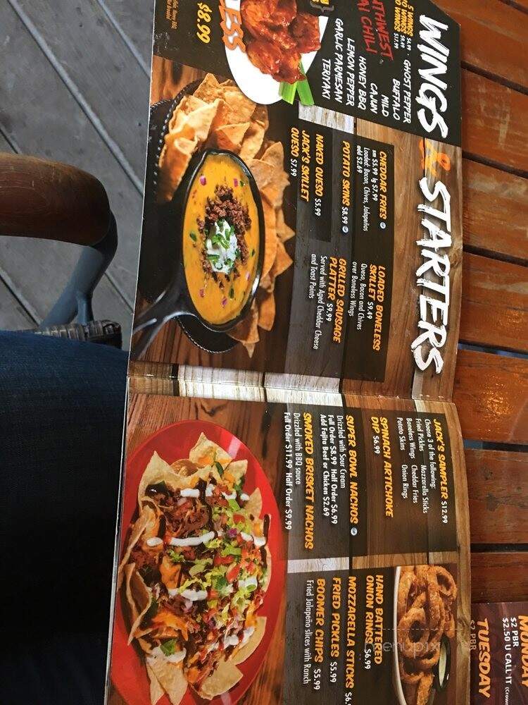 BoomerJack's Grill and Bar - Bedford, TX menu_pic