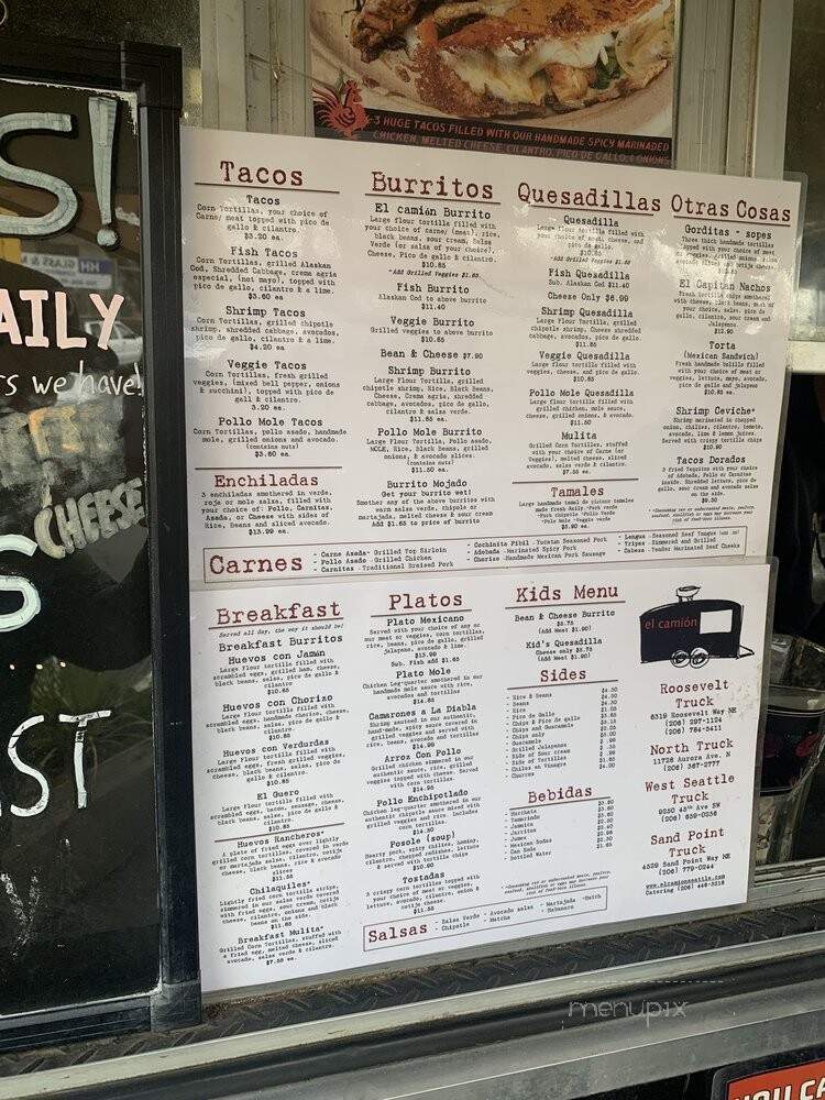 El Camin - Seattle, WA menu_pic