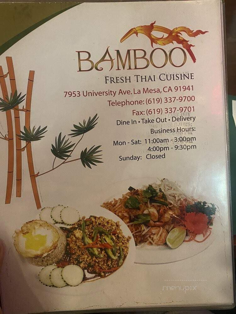Bamboo Fresh Thai - La Mesa, CA