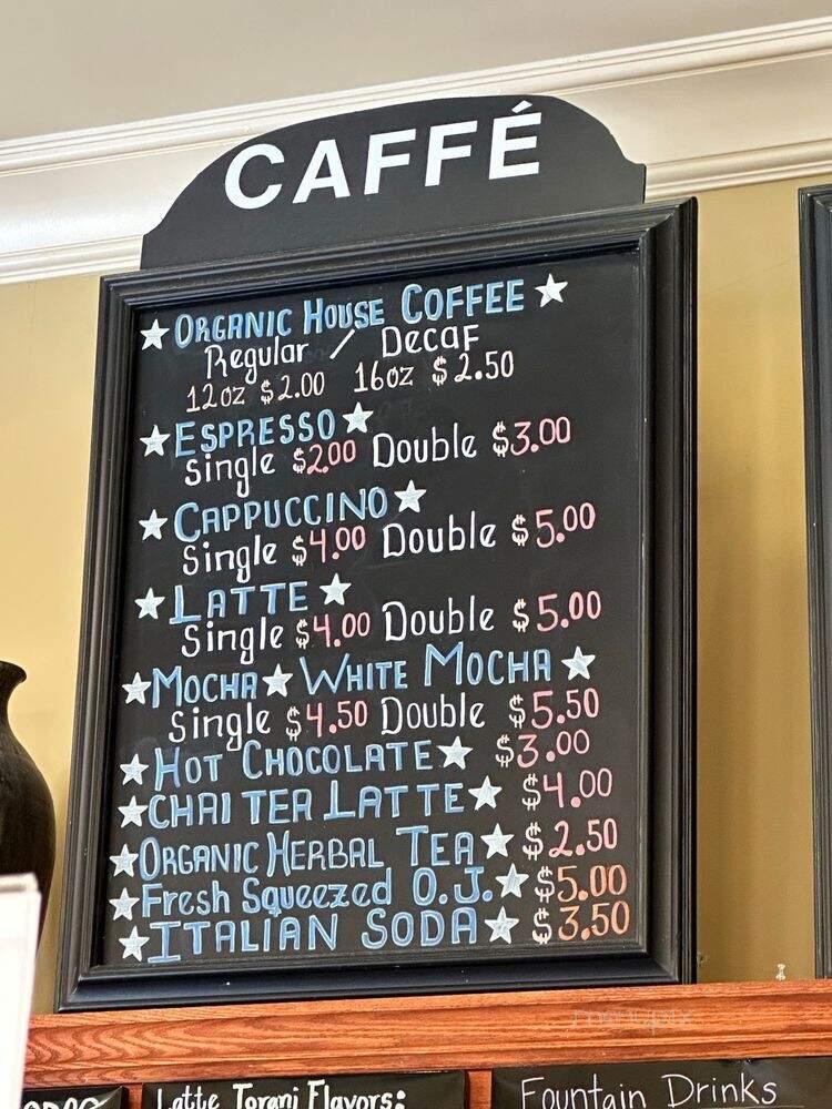 Caffe Mezza Luna - Half Moon Bay, CA menu_pic