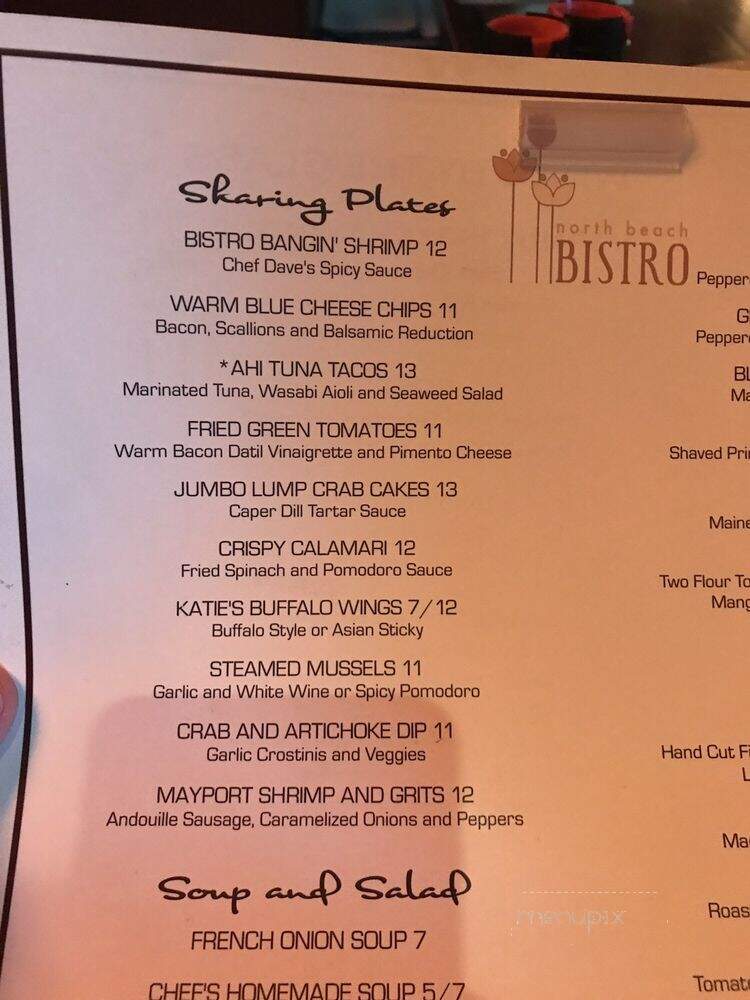 North Beach Bistro - Atlantic Beach, FL menu_pic