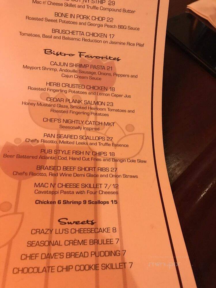 North Beach Bistro - Atlantic Beach, FL menu_pic