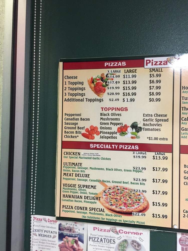 Pizza Corner - Brea, CA menu_pic