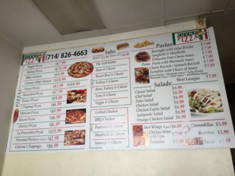 Buena Pizza - Buena Park, CA menu_pic