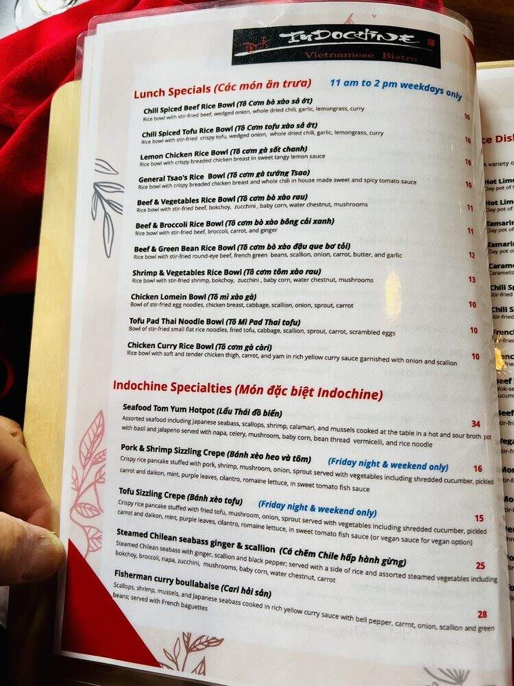 Indochine Vietnamese Bistro - Salt Lake City, UT menu_pic
