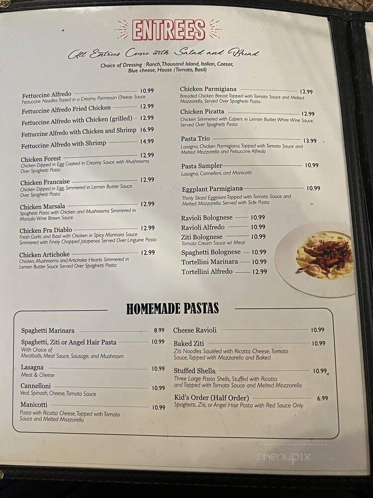 Tuscanys pasta pizza - Grand Prairie, TX menu_pic