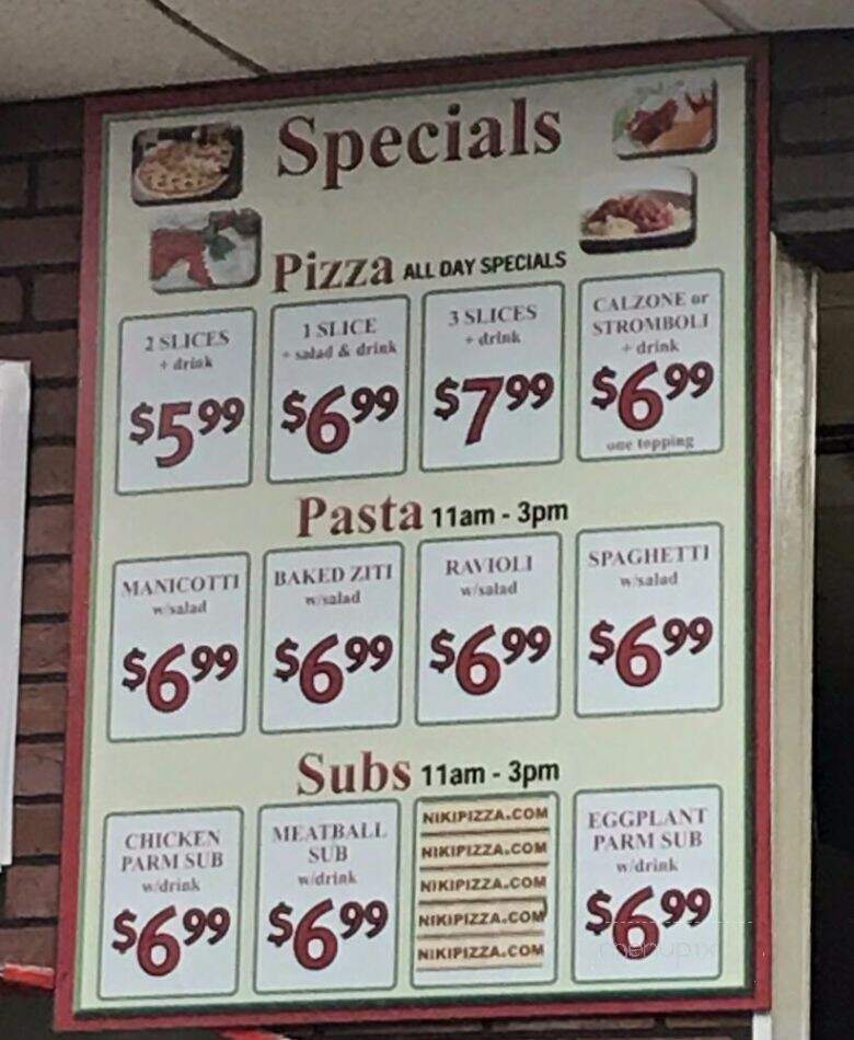 Niki's Pizza - Austin, TX menu_pic