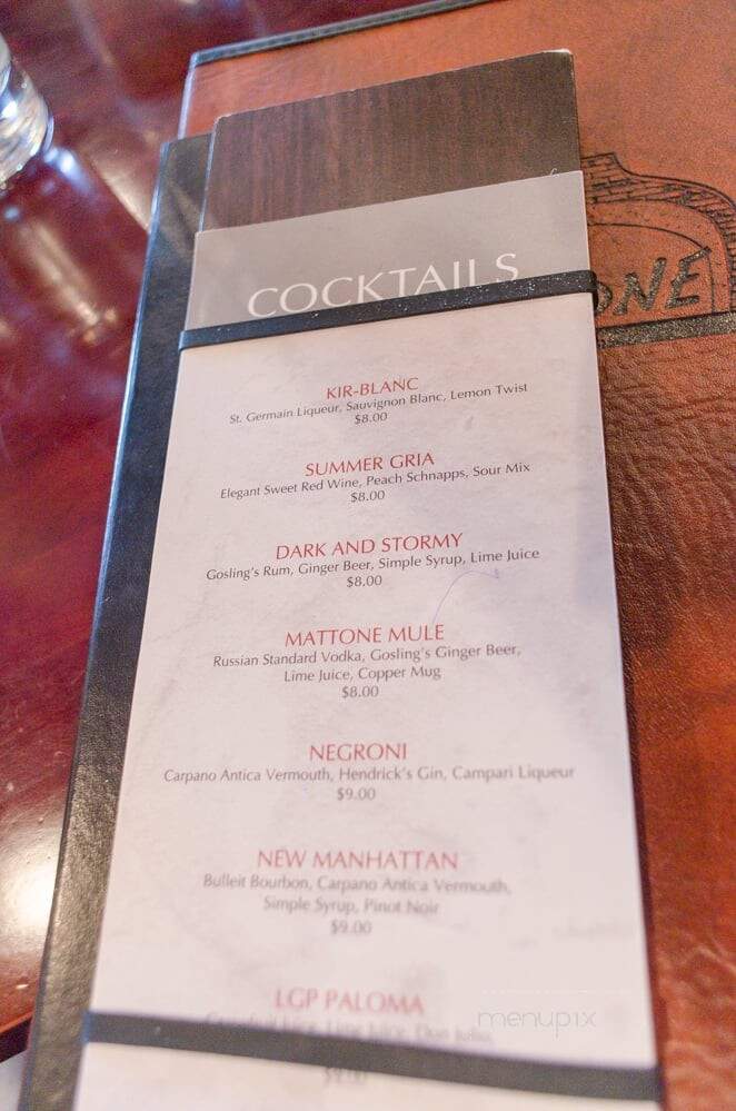 Mattone Restaurant and Bar - La Grange Park, IL menu_pic