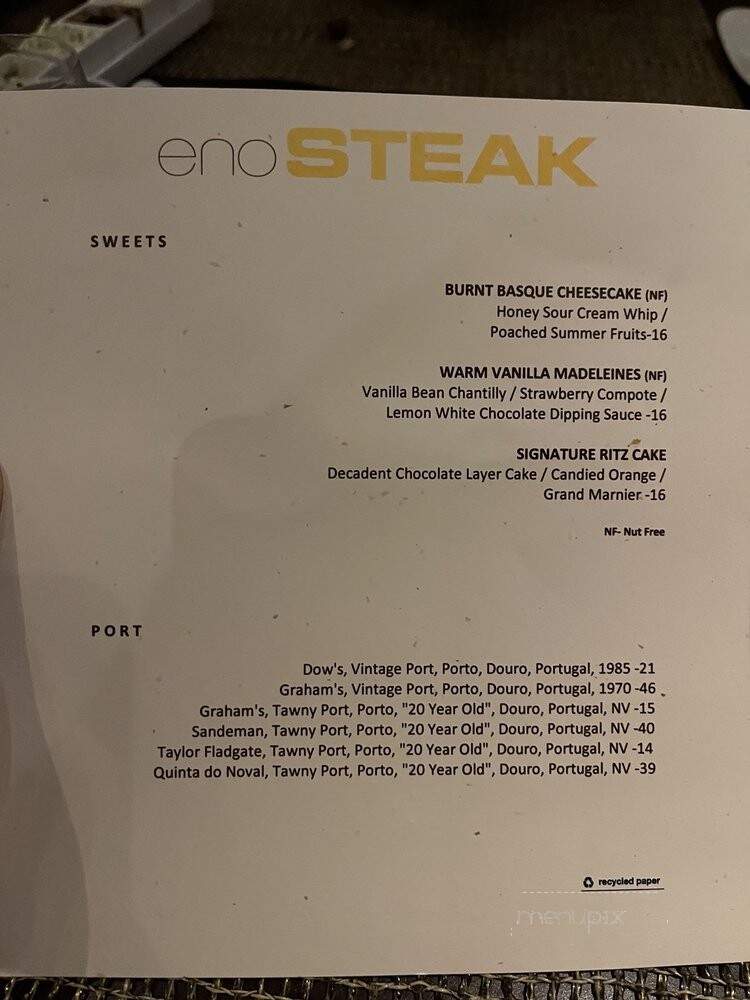 Eno - Dana Point, CA menu_pic