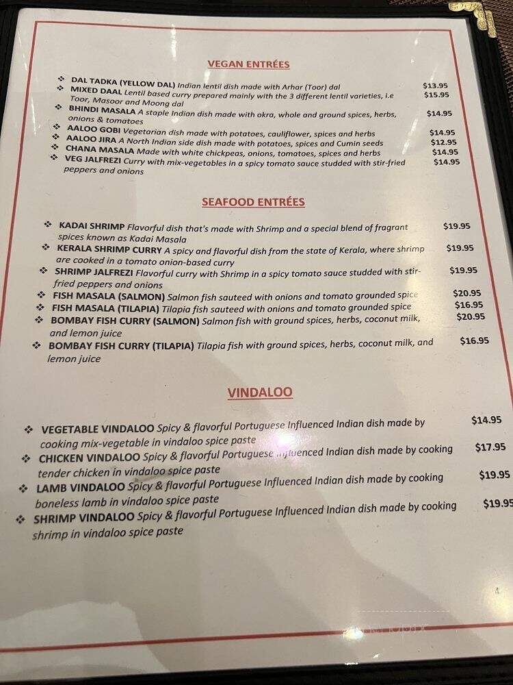 Avon Indian Grill - Avon, CT menu_pic