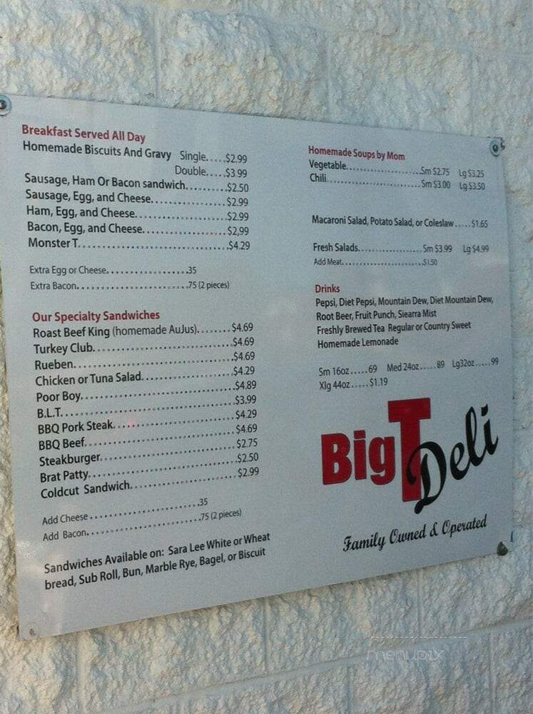 Big T Deli - O'Fallon, MO menu_pic