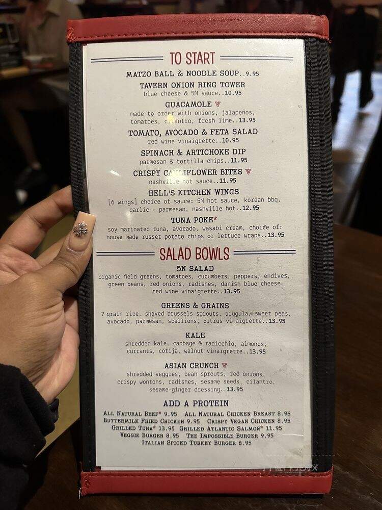 Five Napkin Burger - New York, NY menu_pic