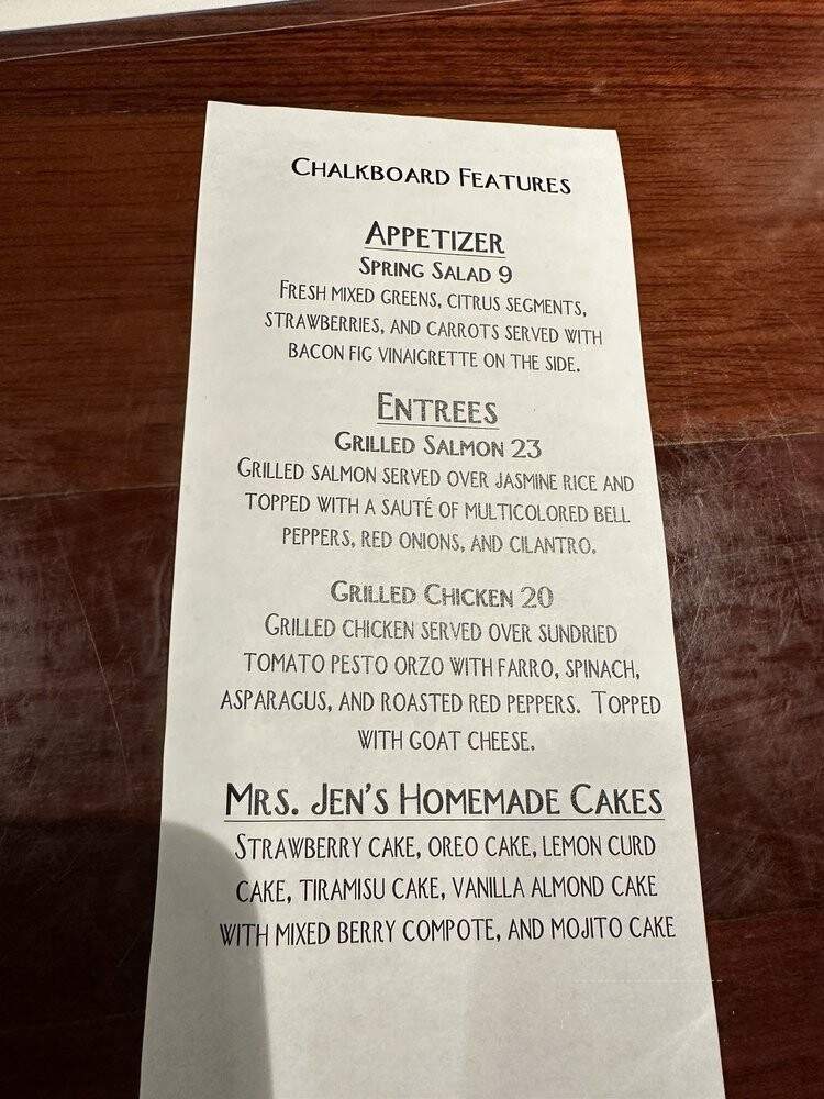 Bohemian Cafe & Restaurant - Greenville, SC menu_pic