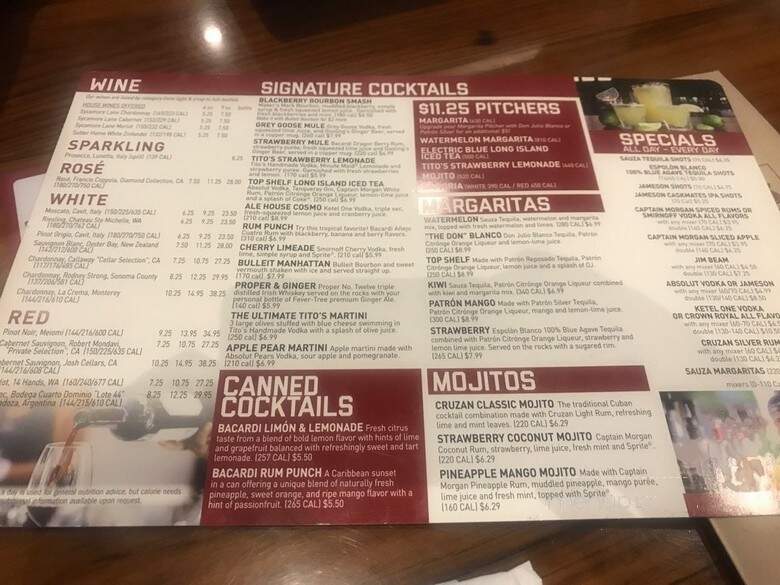 Miller's Ale House - Lombard, IL menu_pic