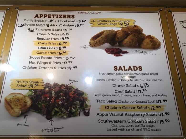 G Brothers - San Luis Obispo, CA menu_pic