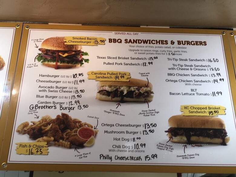 G Brothers - San Luis Obispo, CA menu_pic