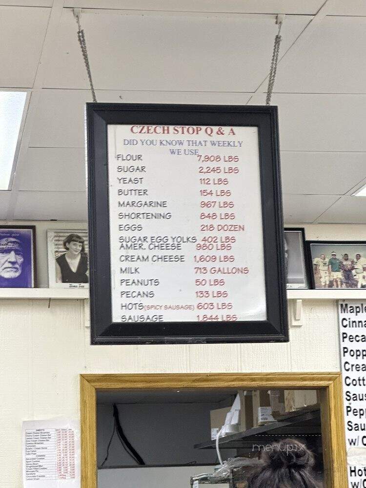 Little Czech Bakery - West, TX menu_pic