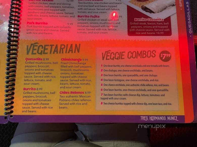 Tres Hermonos - Greenup, KY menu_pic