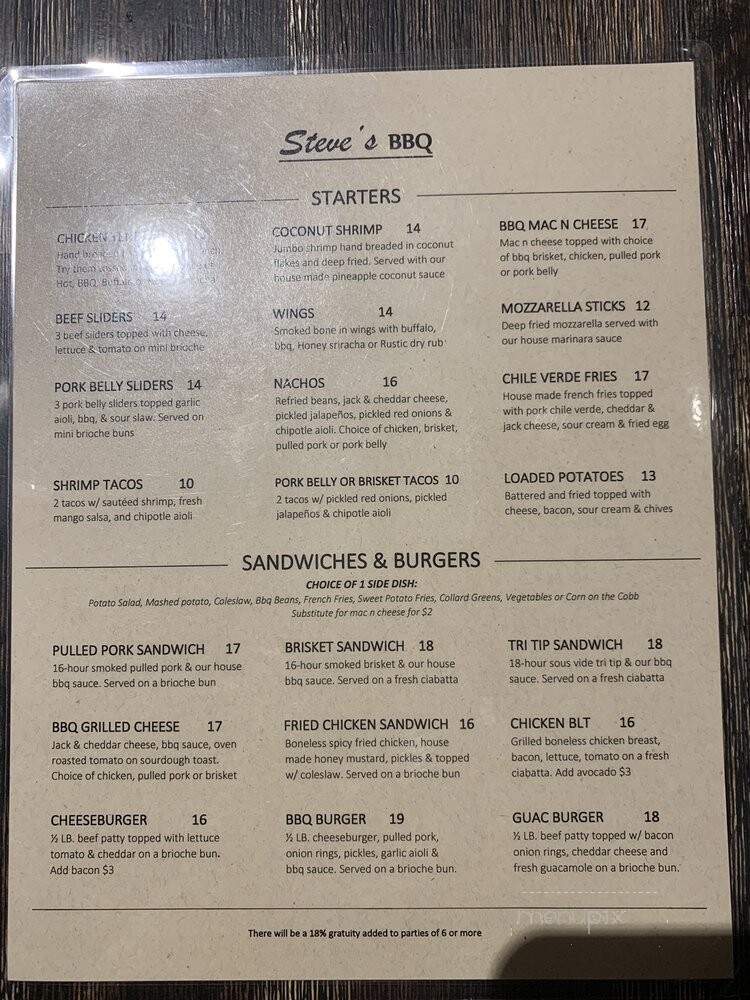 Chicos Grill - Whittier, CA menu_pic