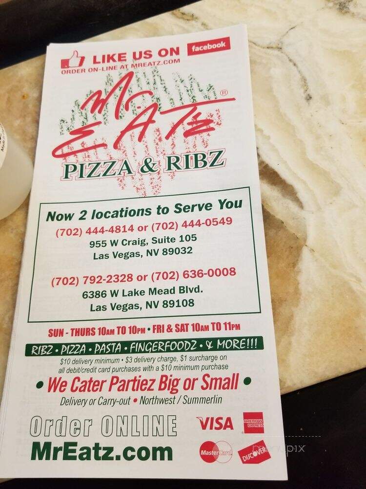 Mr Eat'Z - Las Vegas, NV menu_pic