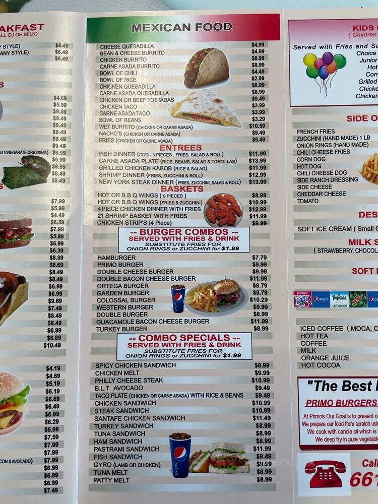 Primo Burgers - Lancaster, CA
