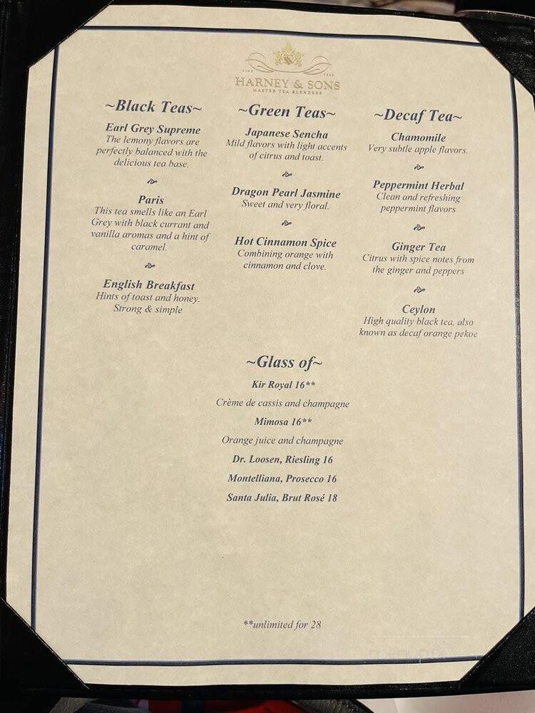Blue Bar - Washington, DC menu_pic