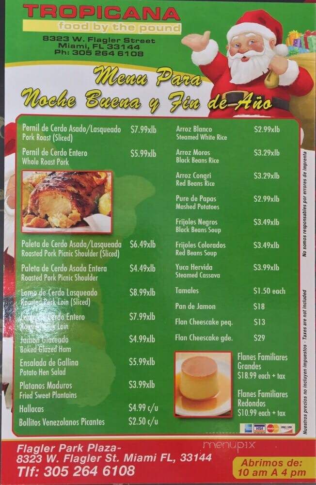 Tropicana Food By the Pound - Miami, FL menu_pic