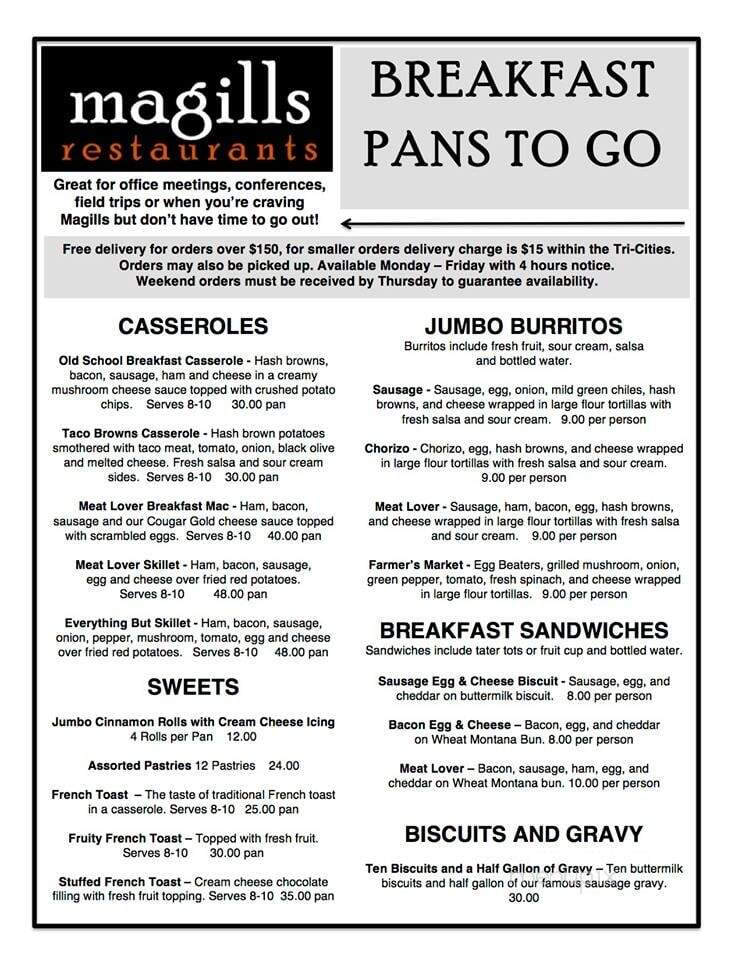 Magill's - Pasco, WA menu_pic