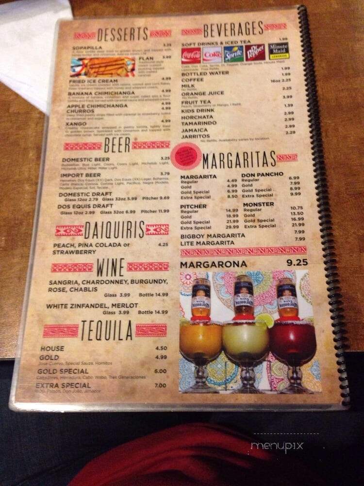 Don Pancho #5 - Mount Juliet, TN menu_pic