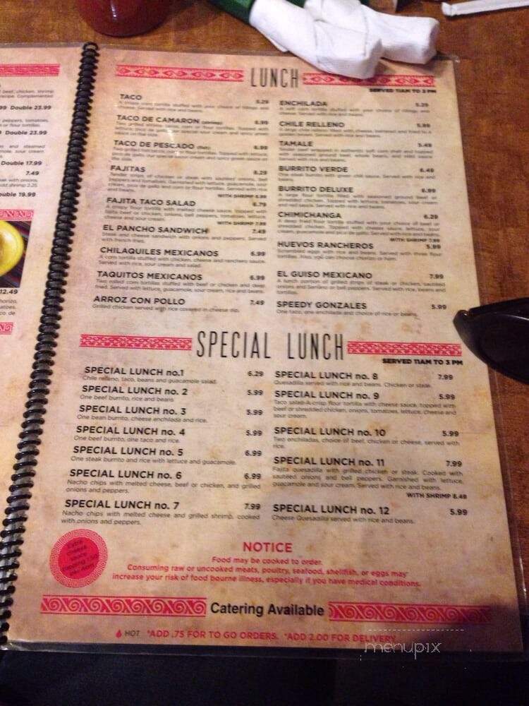 Don Pancho #5 - Mount Juliet, TN menu_pic