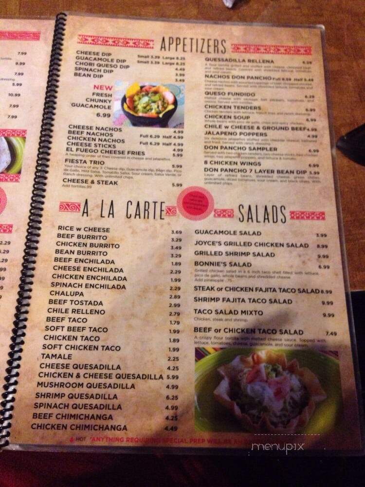 Don Pancho #5 - Mount Juliet, TN menu_pic