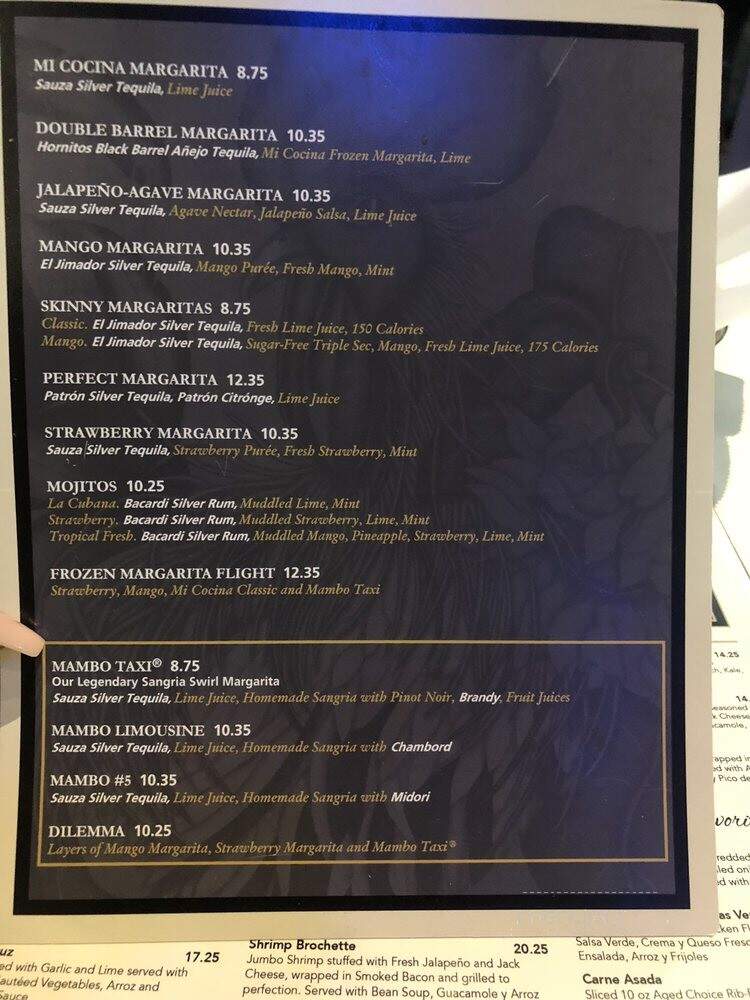 Mi Cocina - Plano, TX menu_pic