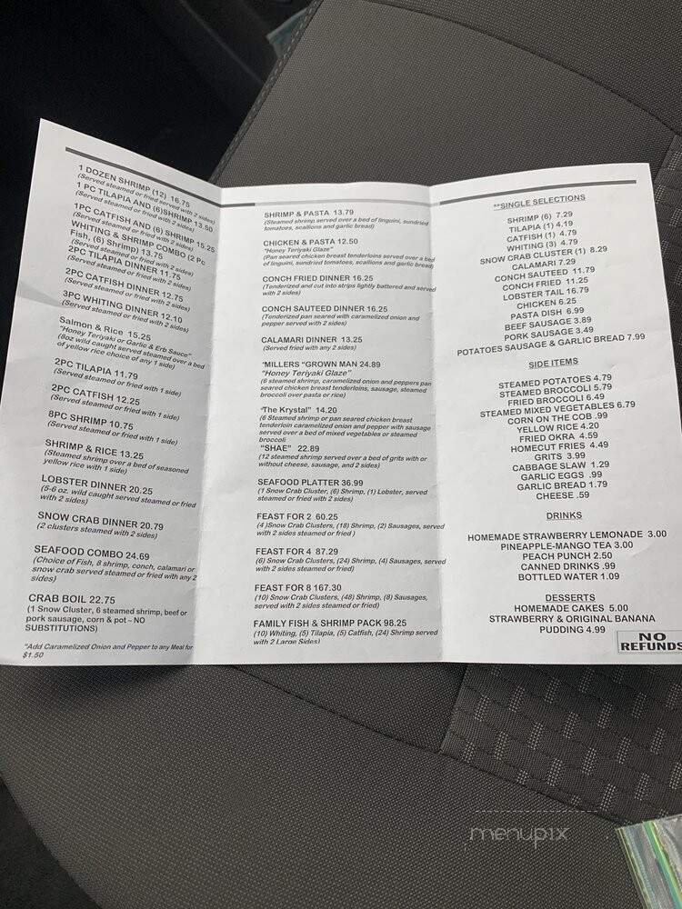 Cafe Nostalgia Tasty Seafood & More - Riverdale, GA menu_pic