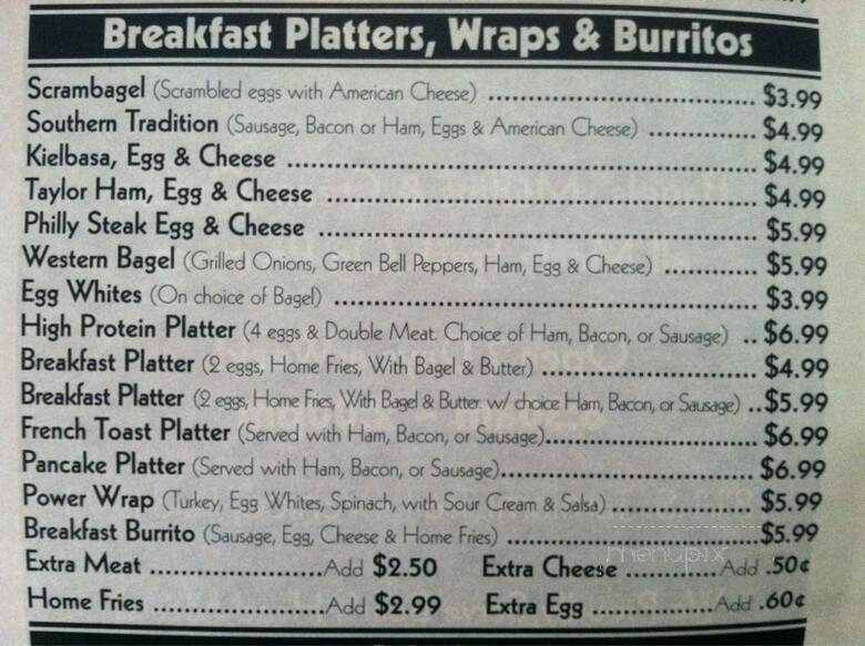 Cafe Bagels - Venice, FL menu_pic
