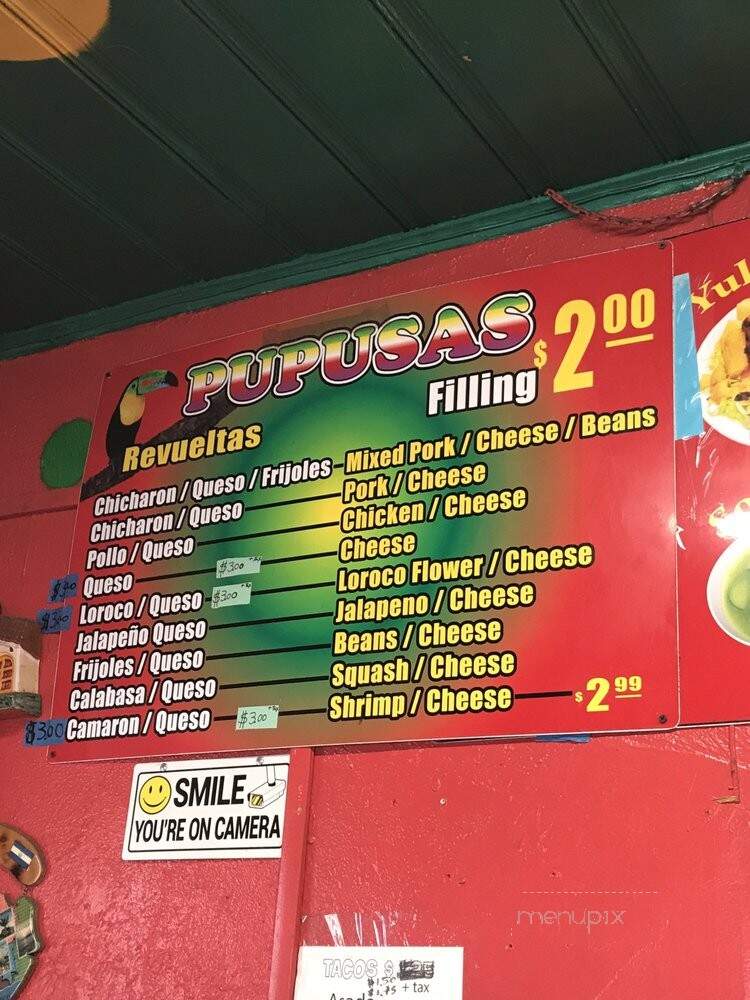 El Salvador - Fresno, CA menu_pic