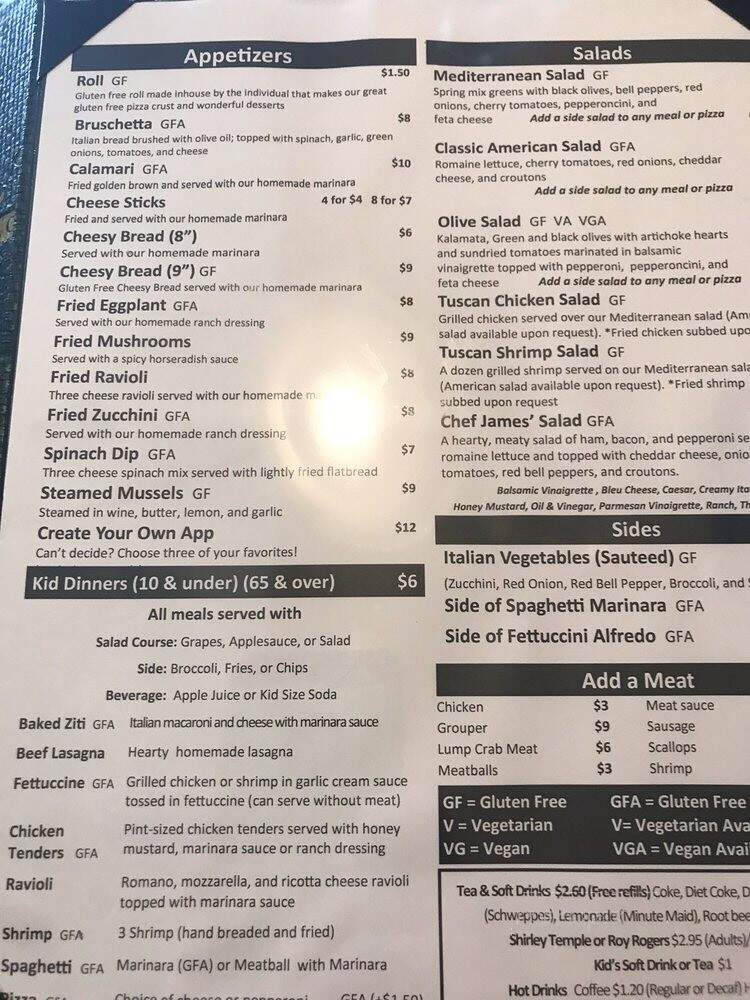 La Trattoria on the Square - Carrollton, GA menu_pic