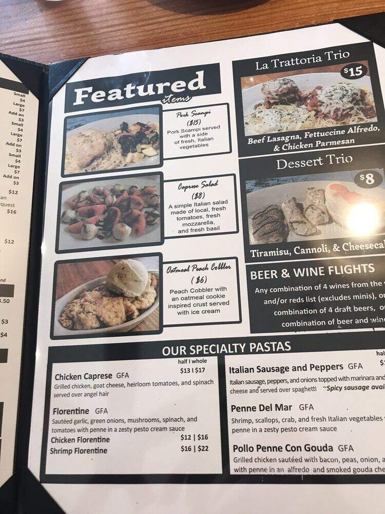 La Trattoria on the Square - Carrollton, GA menu_pic