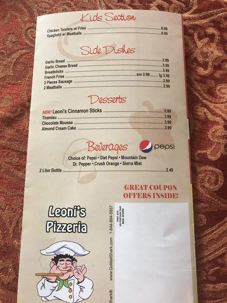 Leoni's Pizzeria - Fort Myers, FL menu_pic