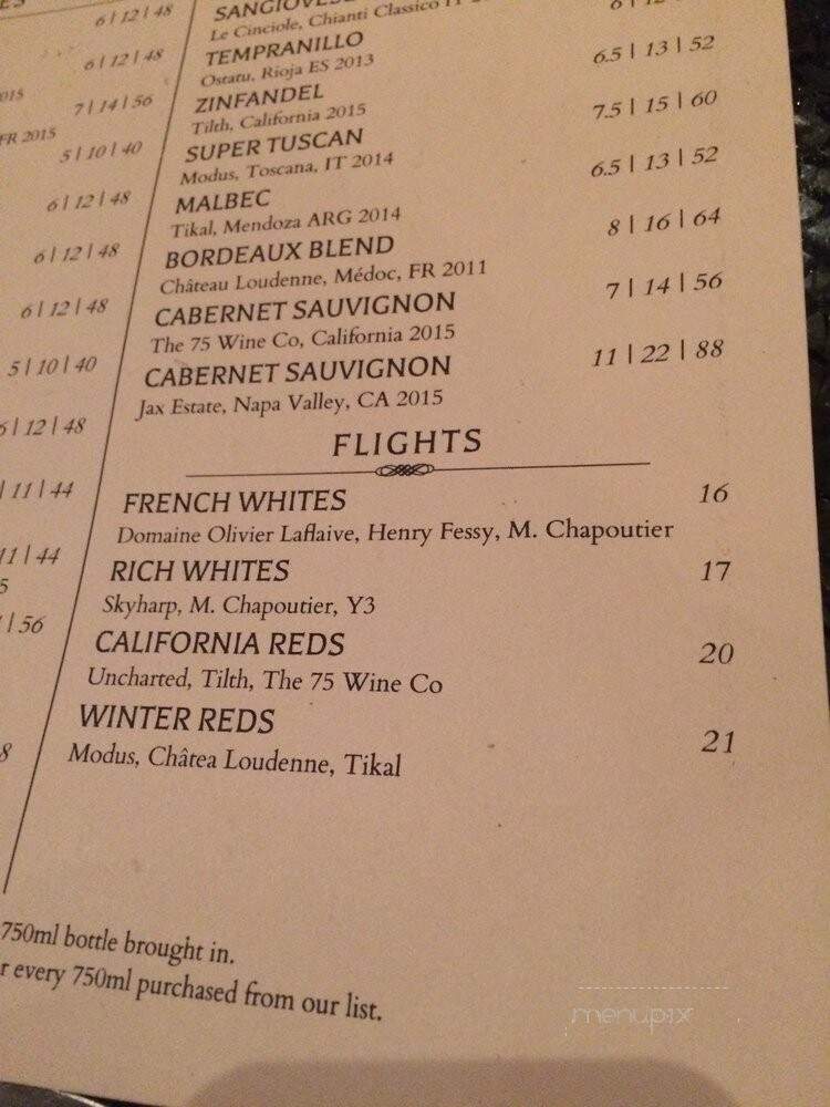 58 Degrees & Holding Co. - Sacramento, CA menu_pic