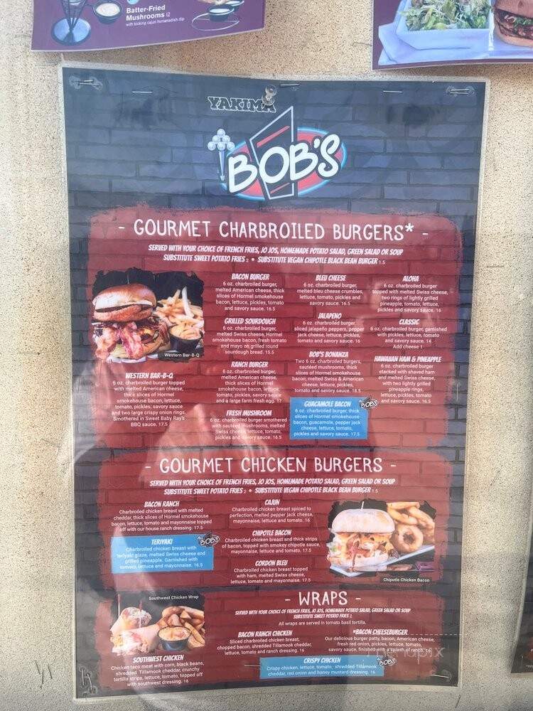 Bob's Burgers and Brew - Yakima, WA menu_pic