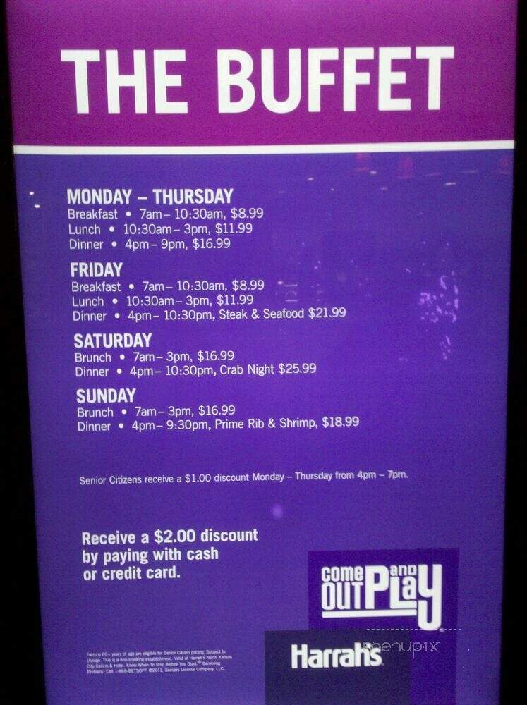 Harrah's Buffet - Kansas City, MO menu_pic