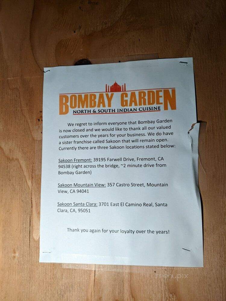 Bombay Garden Fine Indian - Newark, OH menu_pic