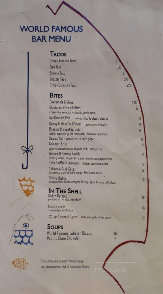 World Famous - San Diego, CA menu_pic