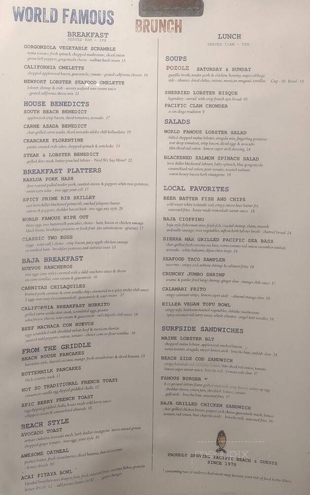World Famous - San Diego, CA menu_pic